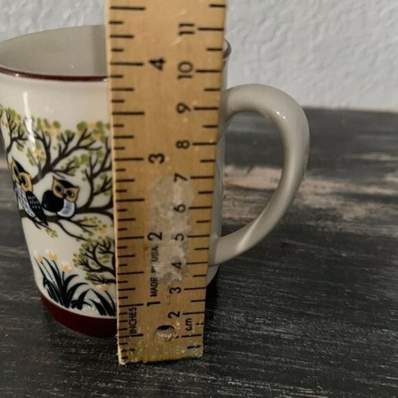 Vintage Ceramic Owl Mug With Trees Design - Picture 5 of 7